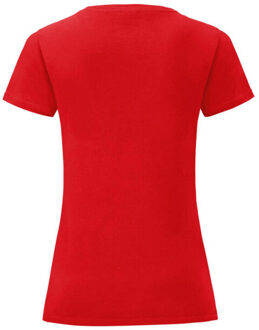 Fruit of the Loom Dames iconisch 150 t-shirt - maat S Rood