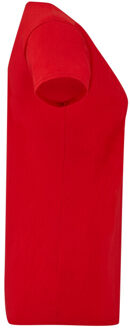 Fruit of the Loom Dames iconisch v hals t-shirt - maat S Rood