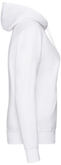 Fruit of the Loom Dames klassieke effen hoodie - maat L Wit