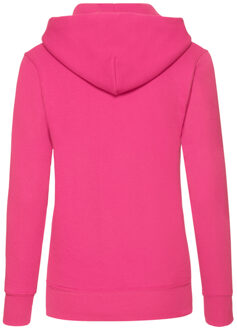 Fruit of the Loom Dames klassieke hoodie Fuchsia
