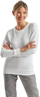Fruit of the Loom Dames lichtgewicht raglan sweatshirt Wit