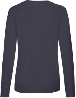 Fruit of the Loom Dames lichtgewicht raglan trui Blauw - XS