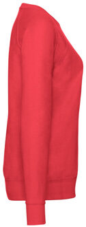 Fruit of the Loom Dames lichtgewicht raglan trui Rood - S