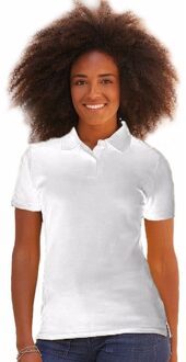 Fruit of the Loom dames poloshirt - wit - korte mouw - medium fit
