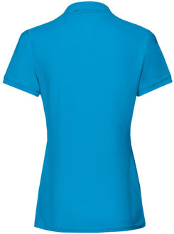 Fruit of the Loom Dames premium effen poloshirt Blauw - XL