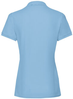 Fruit of the Loom Dames premium effen poloshirt Blauw - XS