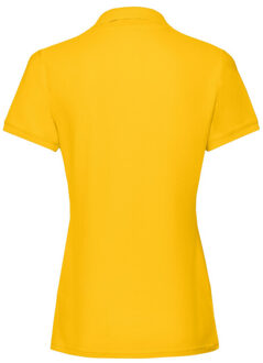 Fruit of the Loom Dames premium effen poloshirt Geel - XS