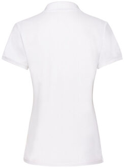 Fruit of the Loom Dames premium effen poloshirt - maat XL Wit