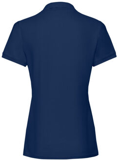 Fruit of the Loom Dames premium effen poloshirt - maat XS Blauw