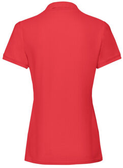 Fruit of the Loom Dames premium effen poloshirt Rood - S