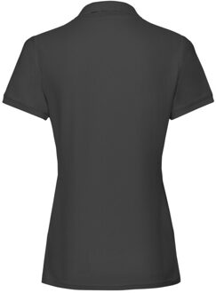 Fruit of the Loom Dames premium effen poloshirt Zwart - M