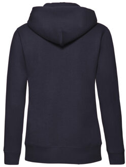 Fruit of the Loom Dames premium sweatjack met kap lady fit Blauw