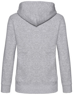 Fruit of the Loom Dames premium sweatjack met kap lady fit Grijs - XXL