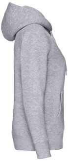 Fruit of the Loom Dames premium sweatjack met kap lady fit - maat S Grijs