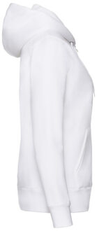 Fruit of the Loom Dames premium sweatjack met kap lady fit Wit - XXL