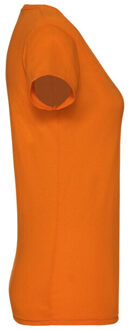 Fruit of the Loom Dames t-shirt Oranje - XS