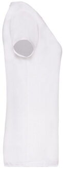 Fruit of the Loom Dames valueweight effen v hals t-shirt Wit - XL