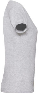 Fruit of the Loom Dames valueweight heather t-shirt - maat XS Grijs