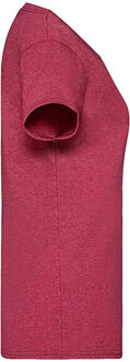 Fruit of the Loom Dames valueweight heather t-shirt Rood - XL