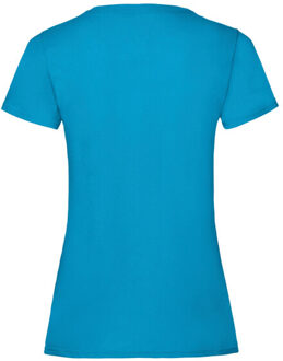 Fruit of the Loom Dames valueweight t-shirt Blauw - XS