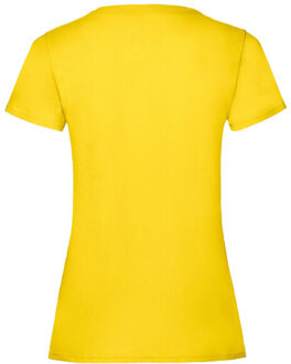 Fruit of the Loom Dames valueweight t-shirt Geel - XS