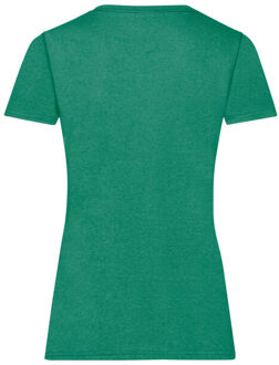 Fruit of the Loom Dames valueweight t-shirt - maat L Groen
