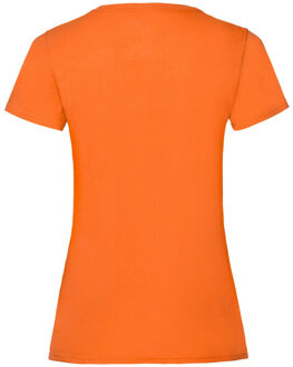 Fruit of the Loom Dames valueweight t-shirt - maat M Oranje