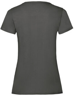 Fruit of the Loom Dames valueweight t-shirt - maat S Grijs