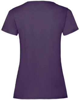 Fruit of the Loom Dames valueweight t-shirt - maat S Paars