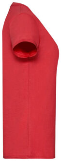 Fruit of the Loom Dames valueweight t-shirt - maat S Rood