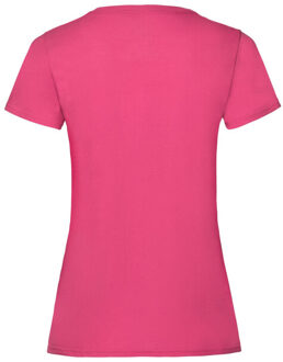 Fruit of the Loom Dames valueweight t-shirt - maat S Roze
