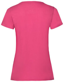 Fruit of the Loom Dames valueweight t-shirt - maat XL Roze