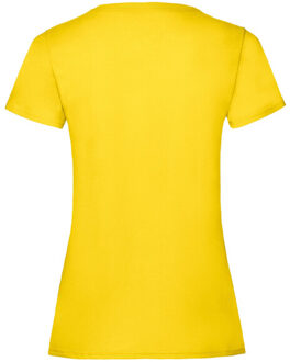 Fruit of the Loom Dames valueweight t-shirt - maat XXL Geel
