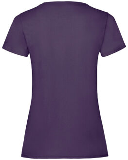 Fruit of the Loom Dames valueweight t-shirt - maat XXL Paars