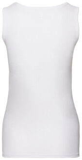 Fruit of the Loom Dames valueweight tanktop - maat L Wit