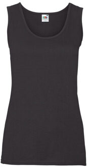 Fruit of the Loom Dames valueweight tanktop Zwart
