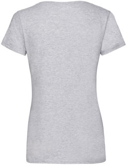 Fruit of the Loom Dames valueweight v hals t-shirt Grijs - XXL