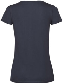 Fruit of the Loom Dames valueweight v hals t-shirt - maat M Blauw