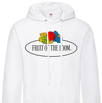 Fruit of the Loom Dames vintage klassieke logo bedrukte hoodie - maat XXL Wit