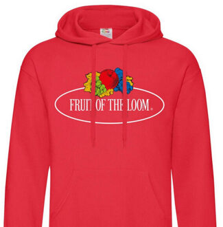 Fruit of the Loom Dames vintage klassieke logo bedrukte hoodie Rood - XXL