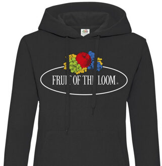 Fruit of the Loom Dames vintage logo bedrukte hoodie - maat XL Zwart