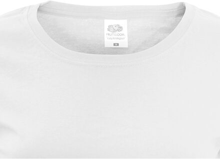Fruit of the Loom Dames/ Vrouwen Dames-Fit Original T-Shirt met Korte Mouwen (Wit) - XS