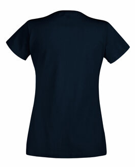 Fruit of the Loom Dames Vrouwen-Fit Valuegewicht V-hals T-shirt met korte mouwen (Donker Marine) Blauw - 2XL