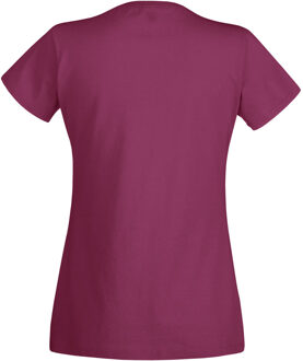 Fruit of the Loom Dames/vrouwen Lady-Fit Valueweight Short Sleeve T-Shirt (Pak van 5) (Bourgondië) Bourgogne