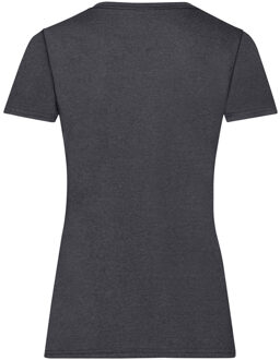 Fruit of the Loom Dames/vrouwen Lady-Fit Valueweight Short Sleeve T-Shirt (Pak van 5) (Donkere Heide) - maat L Donkergrijs