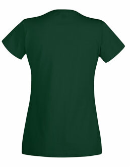 Fruit of the Loom Dames/vrouwen Lady-Fit Valueweight Short Sleeve T-Shirt (Pak van 5) (Fles groen) - maat S
