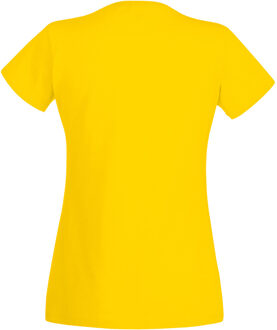 Fruit of the Loom Dames/vrouwen Lady-Fit Valueweight Short Sleeve T-Shirt (Pak van 5) (Geel) - 2XL