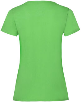 Fruit of the Loom Dames/vrouwen Lady-Fit Valueweight Short Sleeve T-Shirt (Pak van 5) (Kalk) - maat XS Groen