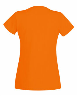 Fruit of the Loom Dames/vrouwen Lady-Fit Valueweight Short Sleeve T-Shirt (Pak van 5) (Oranje) - XL