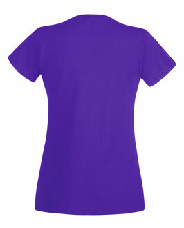 Fruit of the Loom Dames/vrouwen Lady-Fit Valueweight Short Sleeve T-Shirt (Pak van 5) (Paars)
